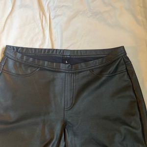 Vegan leather black leggings